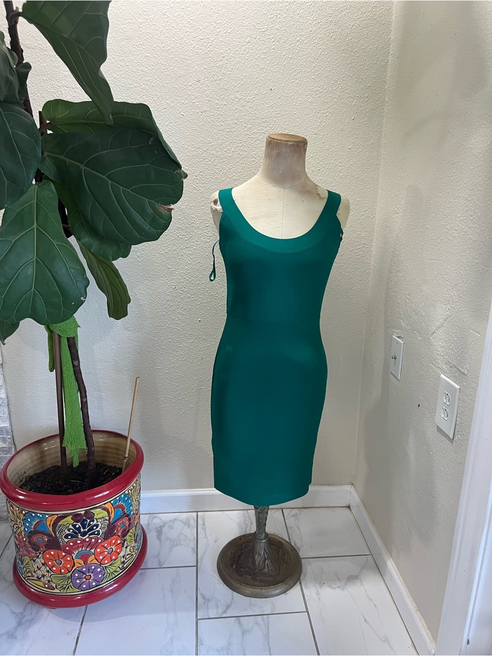 BCBGMaxAzria Teal Sheath Dress